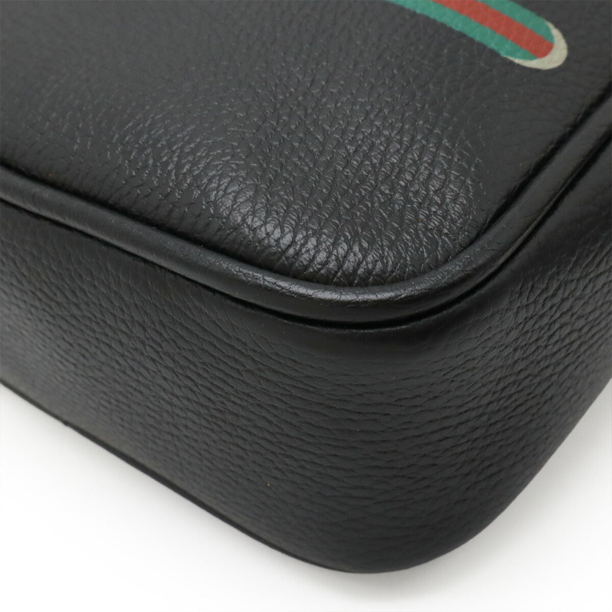 Gucci Gucci Print Leather Shoulder Bag