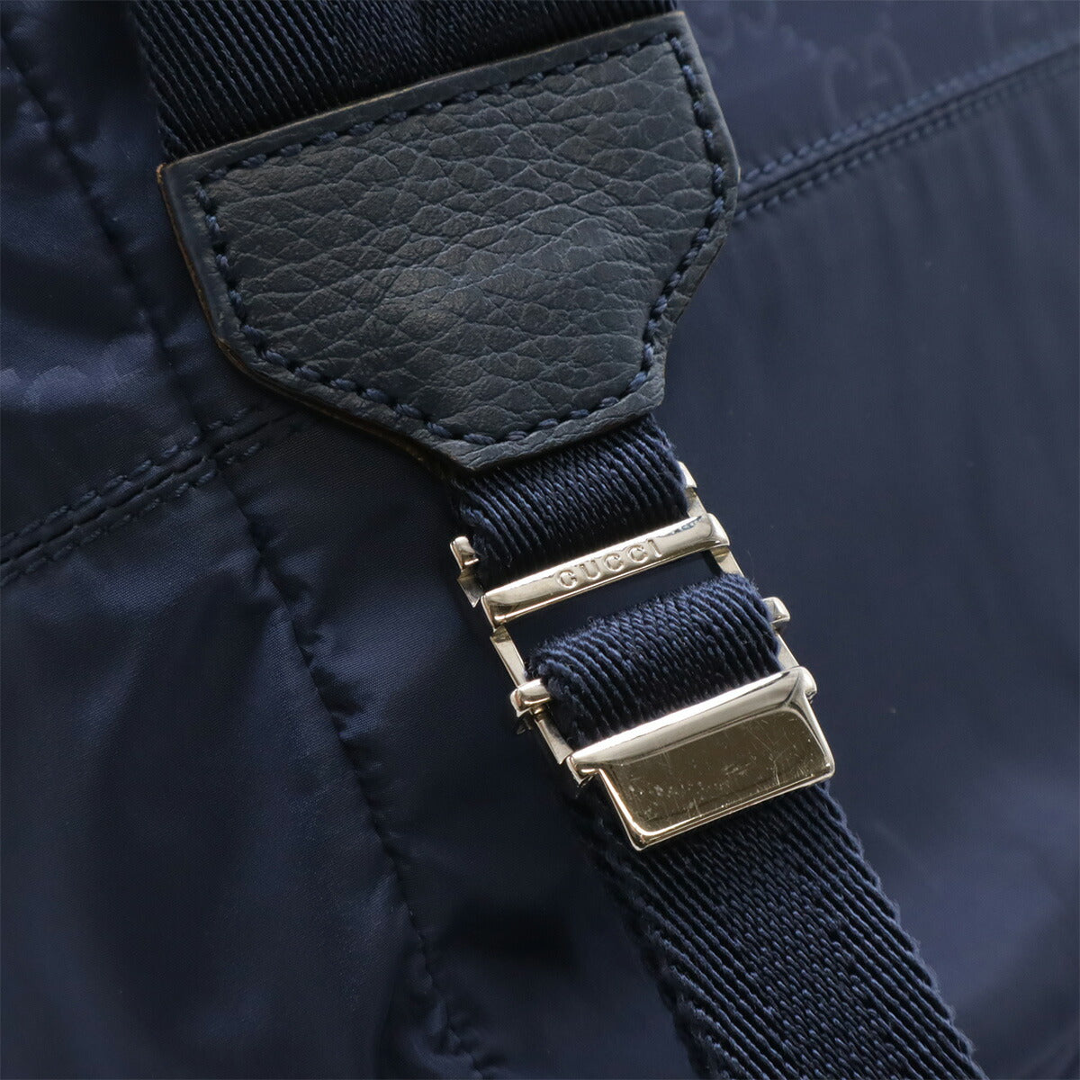 Gucci GG Nylon Leather Backpack
