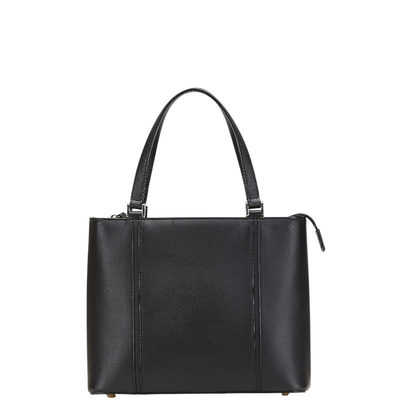 Burberry Logo Nova Check Leather Handbag