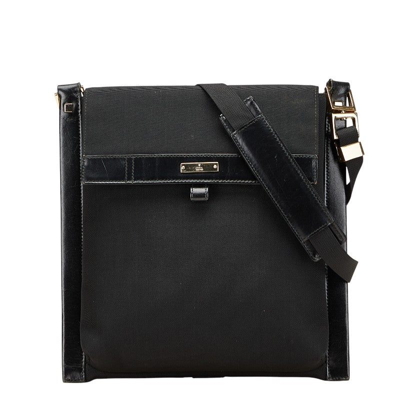 Gucci Shoulder Bag Leather Nylon Canvas