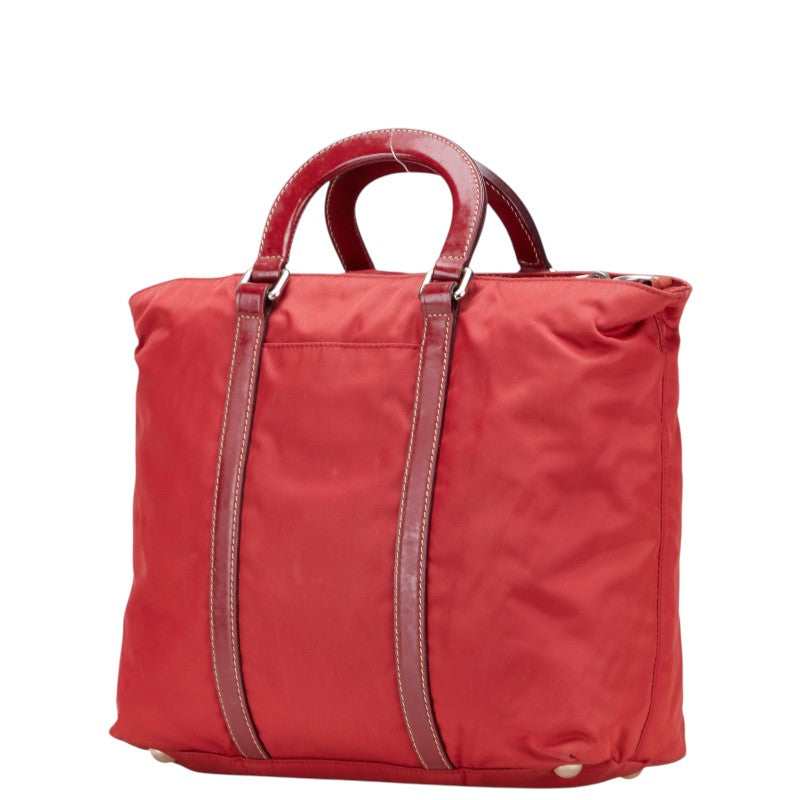 Prada Triangle Logo Plate Nylon Leather 2way Bag