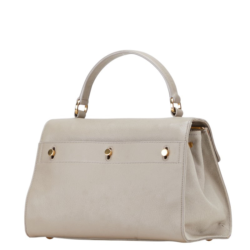 Saint Laurent M Two Leather Canvas 2way Bag