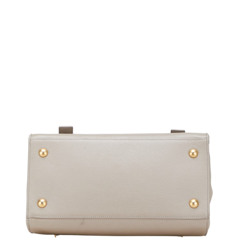 Saint Laurent M Two Leather Canvas 2way Bag