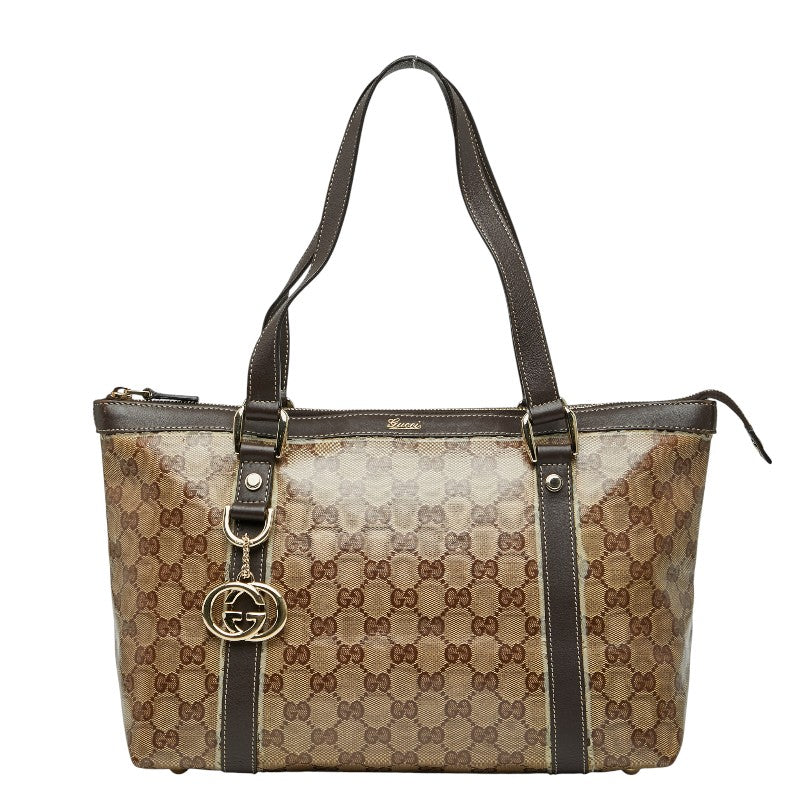 Gucci Abbey GG Crystal PVC Tote Bag