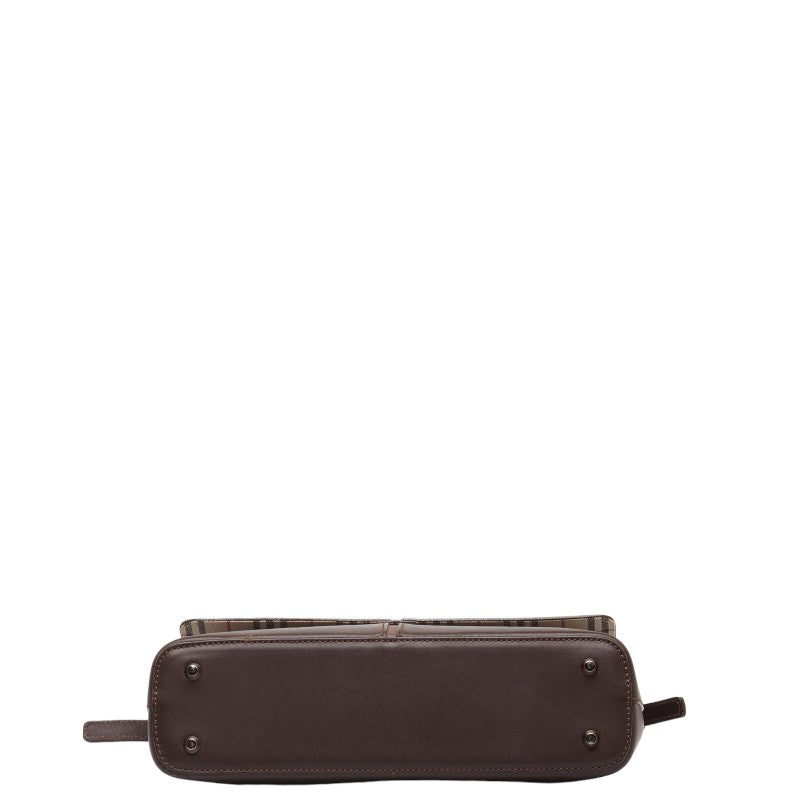 Burberry Nova Check Leather Shoulder Bag
