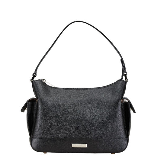 Burberry Logo Plate Nova Check Leather Shoulder Bag