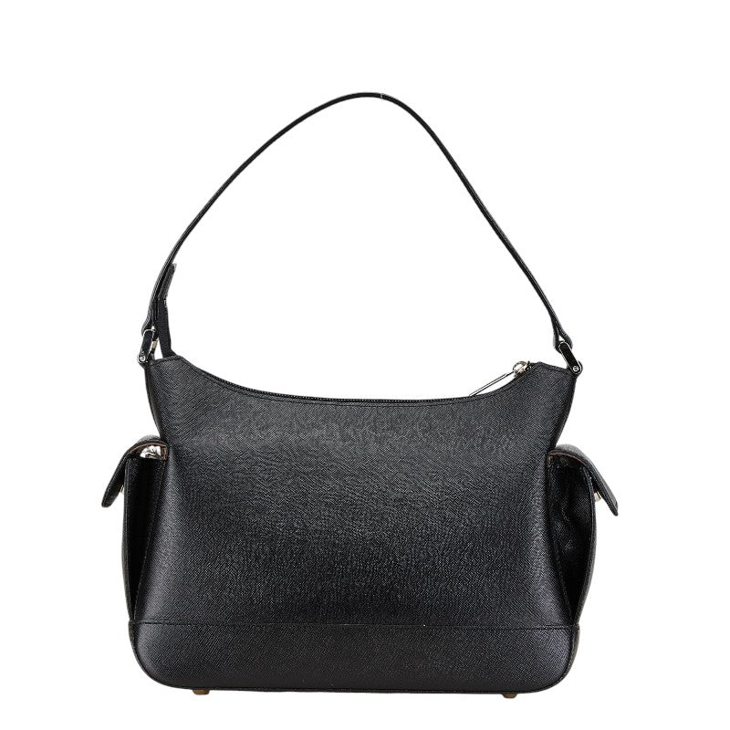 Burberry Logo Plate Nova Check Leather Shoulder Bag