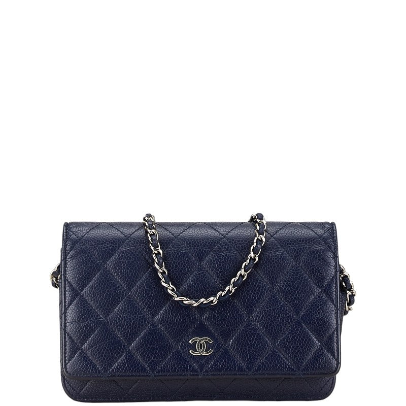 Chanel Coco Matelasse Caviar Skin Wallet on Chain