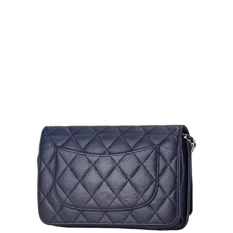 Chanel Coco Matelasse Caviar Skin Wallet on Chain