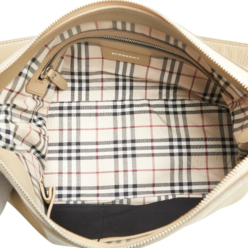Burberry Nova Check Leather Shoulder Bag
