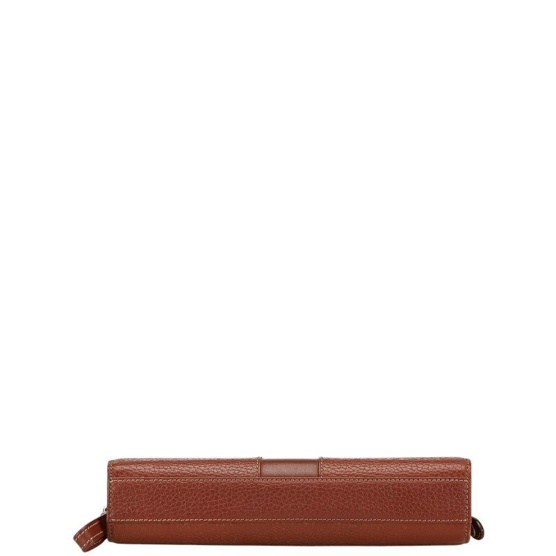 Burberry Nova Check Shadow Horse Leather Clutch Bag