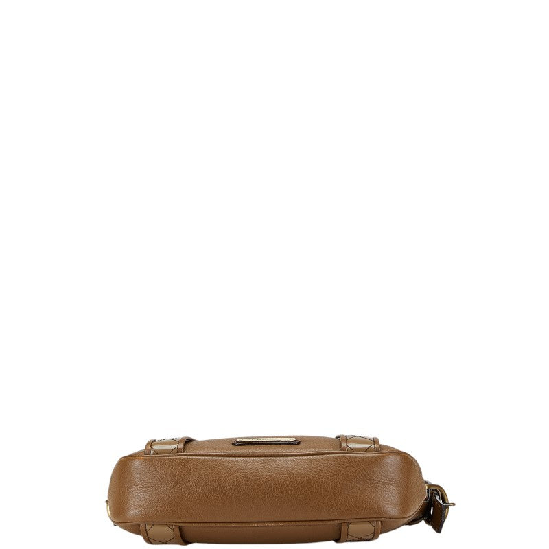 Burberry Nova Check Leather Shoulder Bag