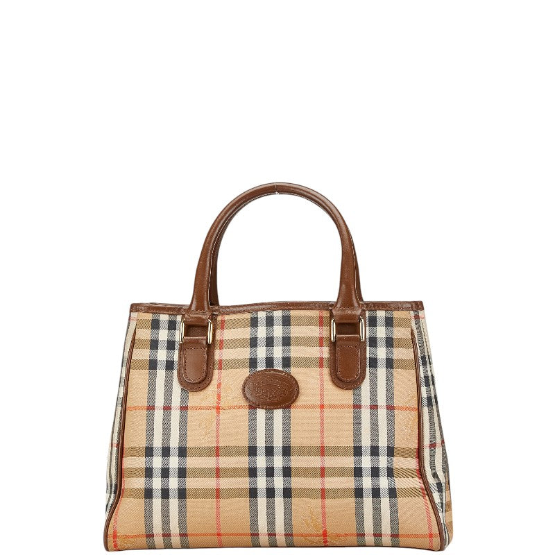 Burberry Nova Check Shadow Horse PVC Leather Tote Bag