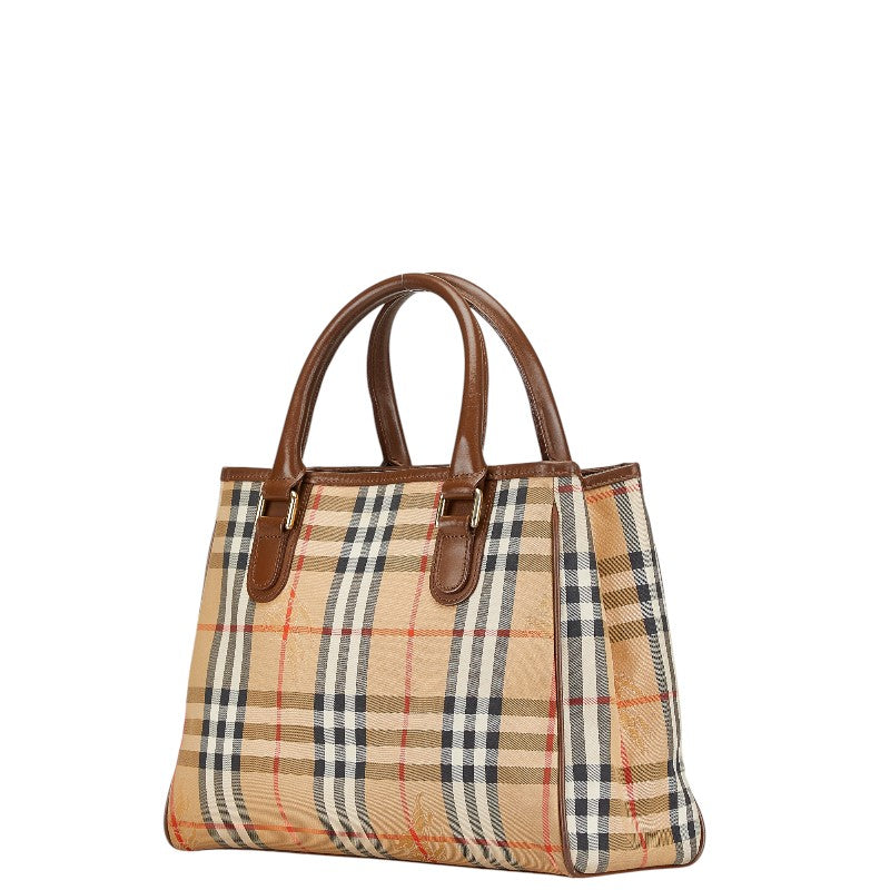 Burberry Nova Check Shadow Horse PVC Leather Tote Bag