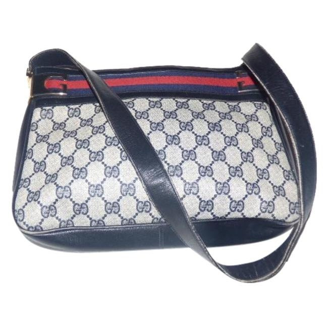 Gucci Leather Canvas Shoulder Bag