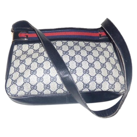 Gucci Leather Canvas Shoulder Bag