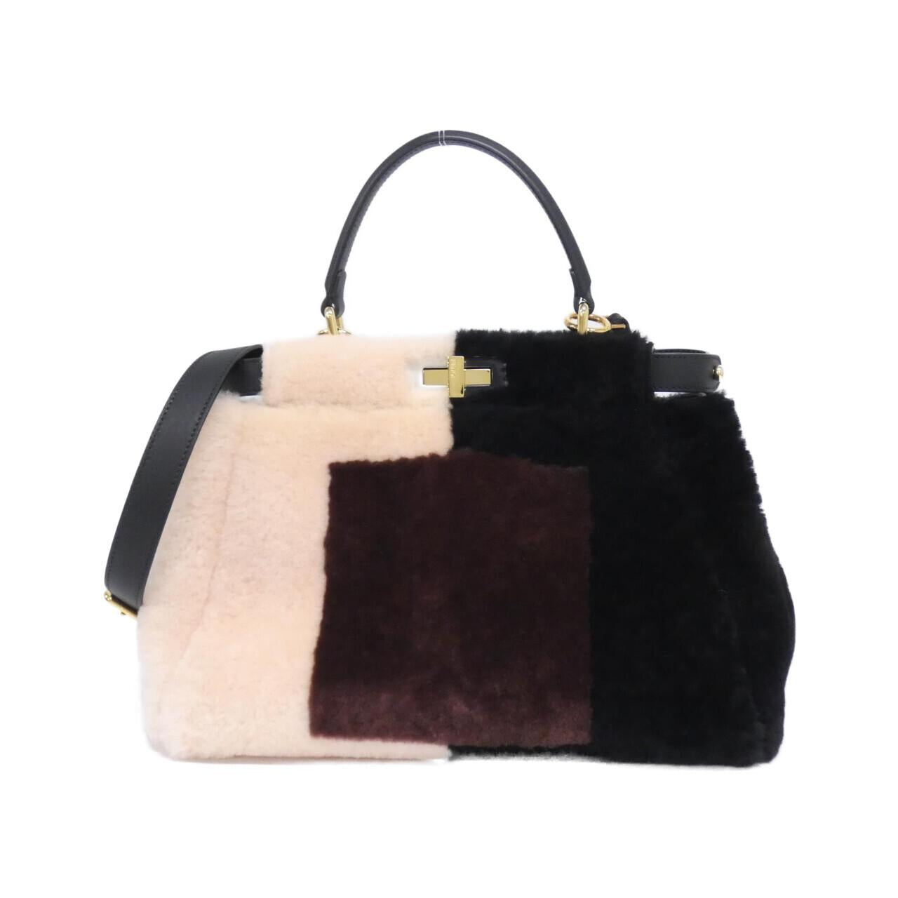 Fendi Peekaboo Shearling Calf Bag