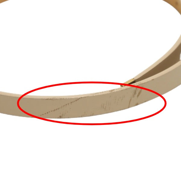 LOUIS VUITTON belt PVC, Leather beige belt Saintur Women