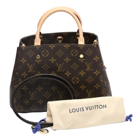 LOUIS VUITTON Shoulder Bag Monogram canvas Brown Montaigne BB Monogram Handbag Women