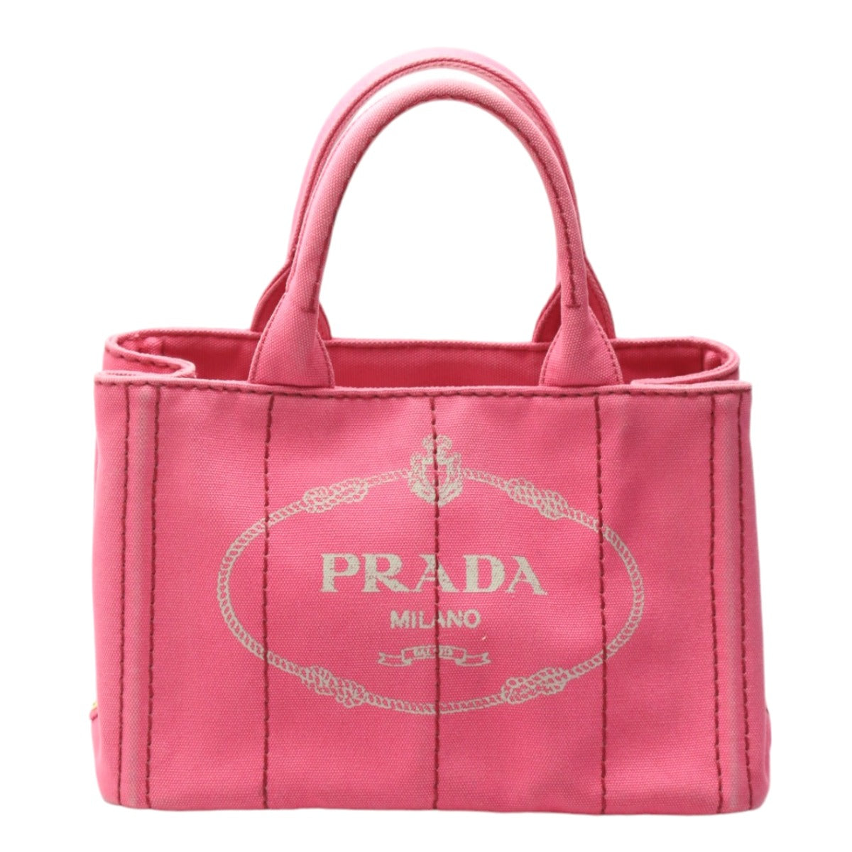 PRADA Tote Bag 1BG439 Cotton canvas pink Tote Bag Cotton canvas Canapa mini Women