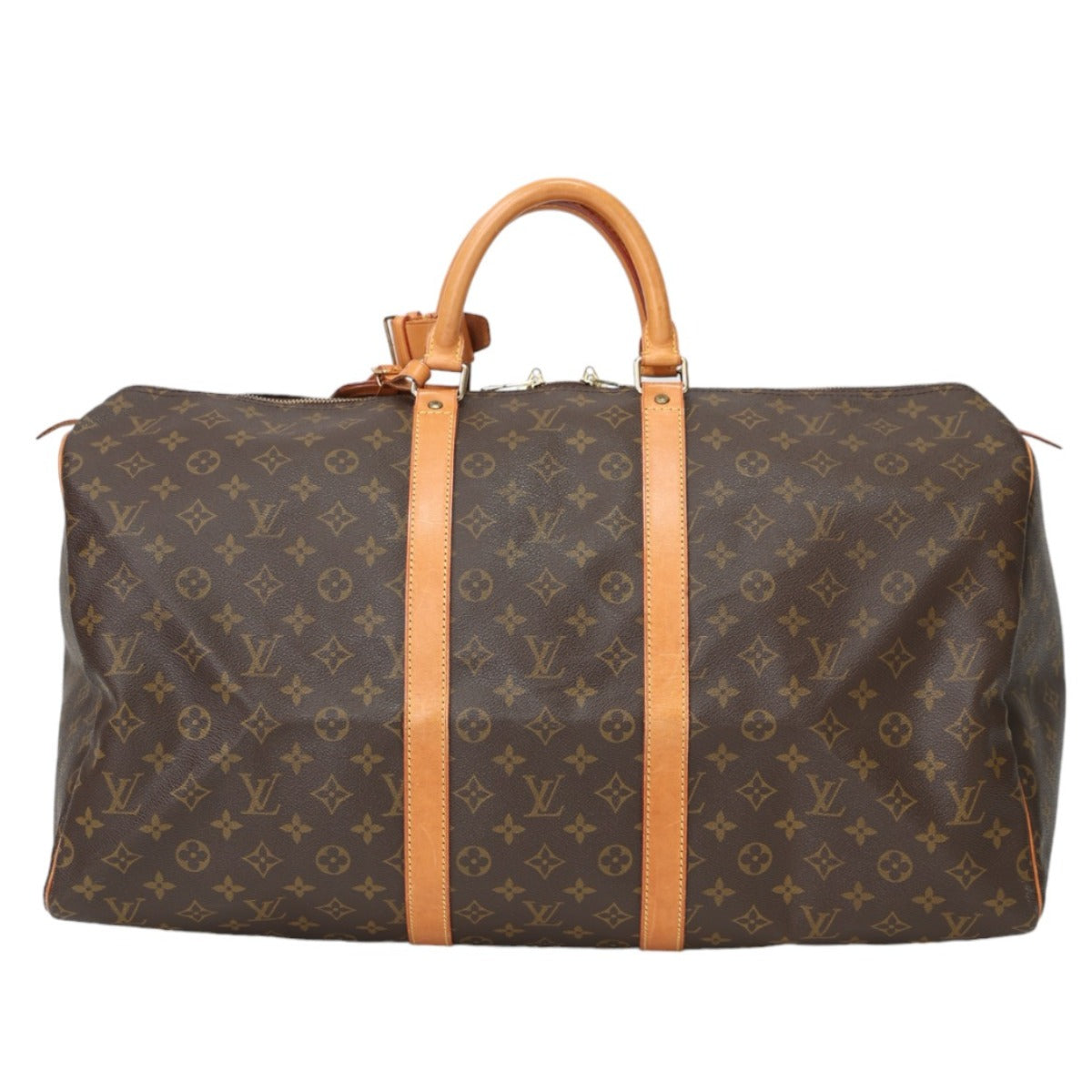 Luxury Women's Handbag | LOUIS VUITTON Boston Duffel bag Monogram canvas Brown Travel bag Monogram Keepall 55 mens(Unisex)