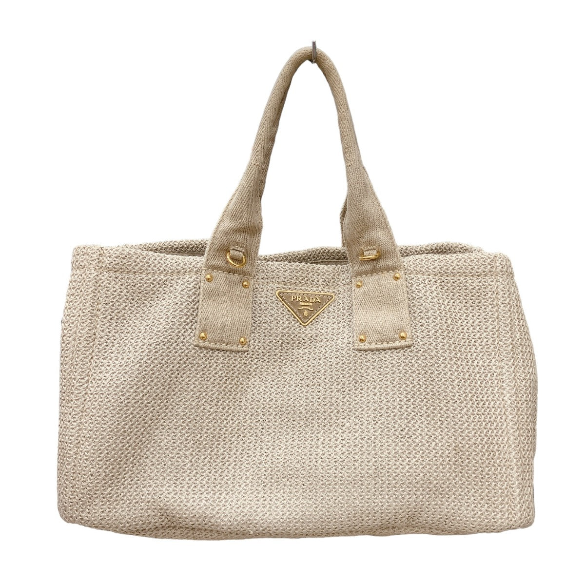 PRADA Tote Bag canvas beige 2WAY bag canvas Canapa Women