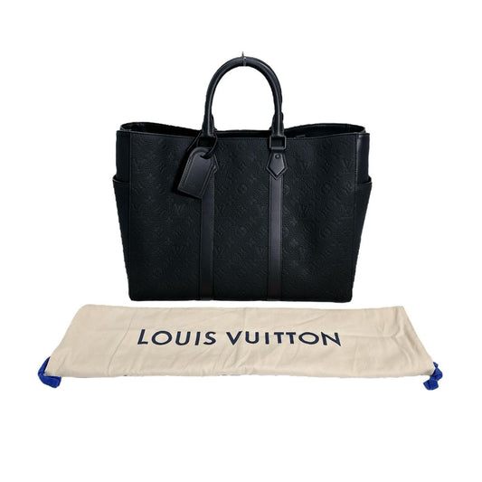 LOUIS VUITTON Handbag Cowhide black Taurillon Clemence Monogram Sac Plat