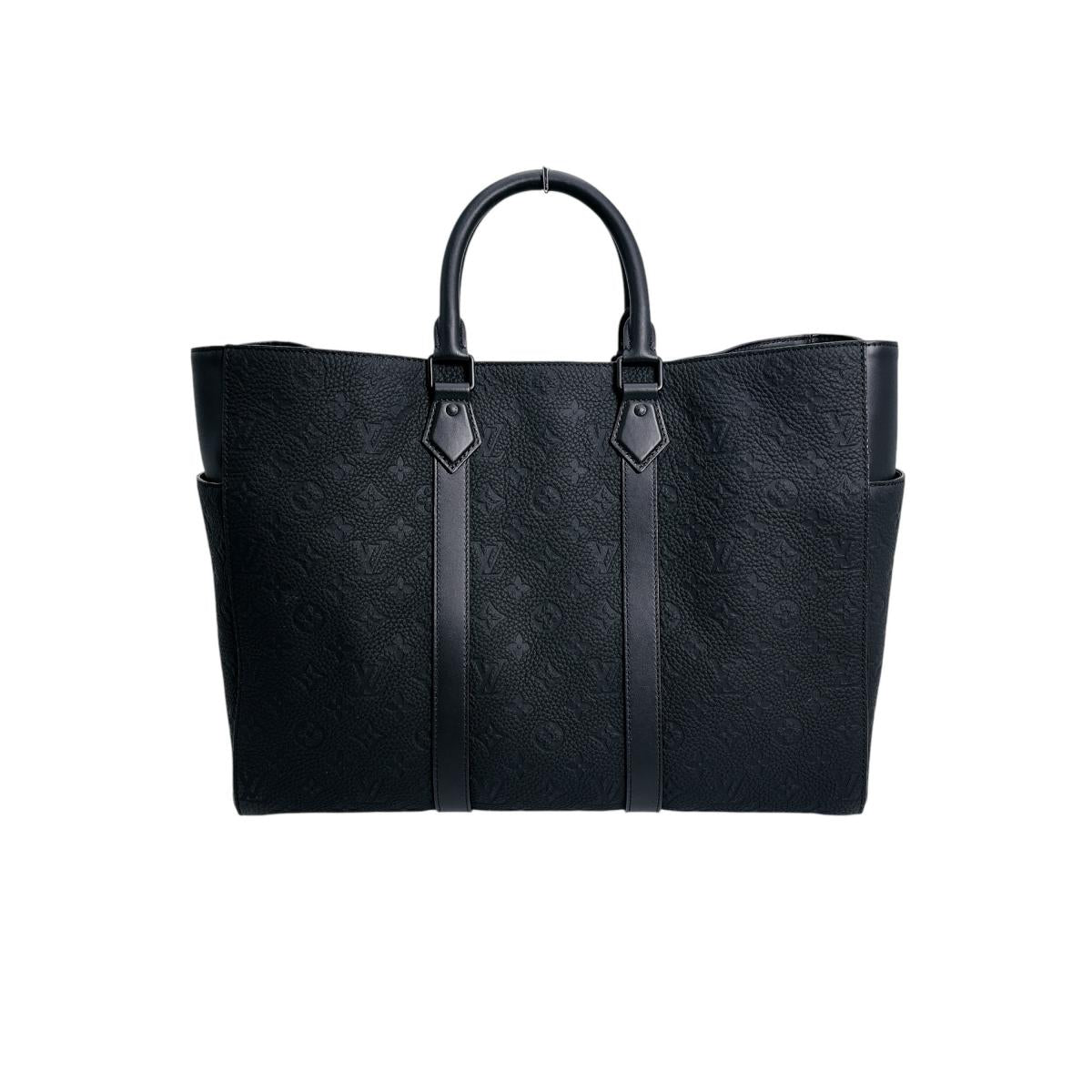 Luxury Women's Tote Bag | LOUIS VUITTON Handbag Cowhide black Taurillon Clemence Monogram Sac Plat