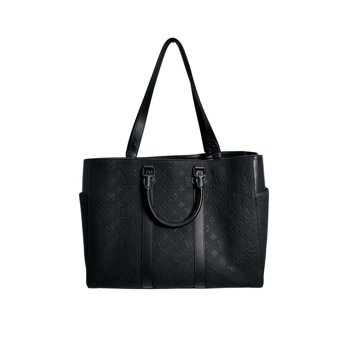 Luxury Women's Tote Bag | LOUIS VUITTON Handbag Cowhide black Taurillon Clemence Monogram Sac Plat