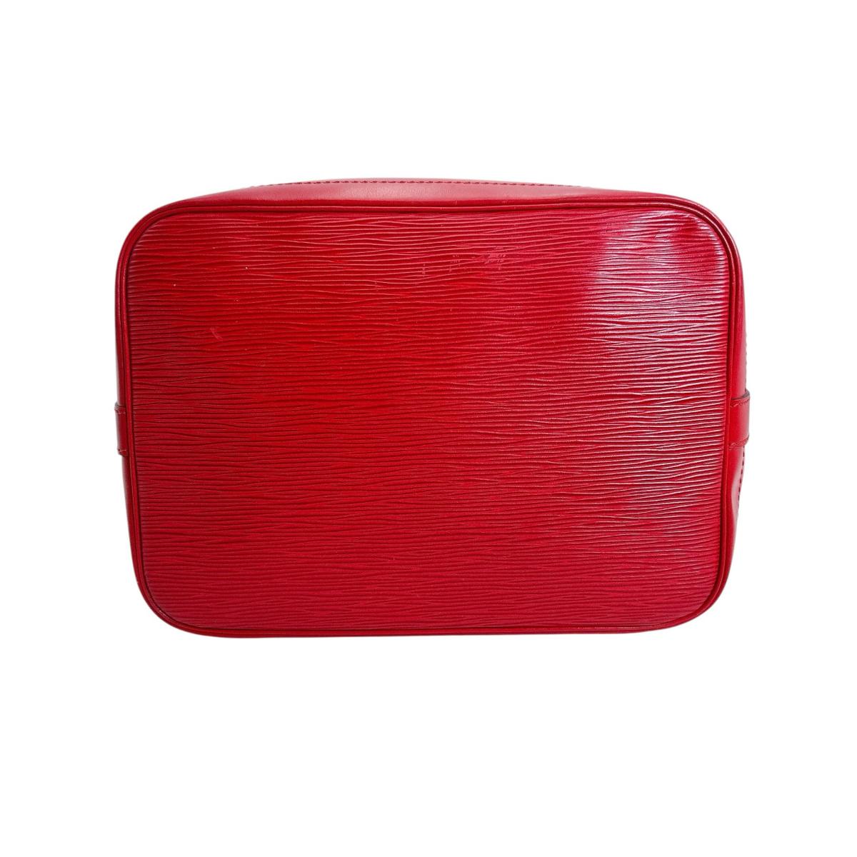 LOUIS VUITTON Shoulder Bag Epi Leather Noir x Castilian Red Epi Noe