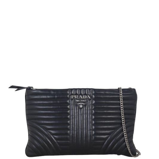 Prada Diagramme Clutch on Chain