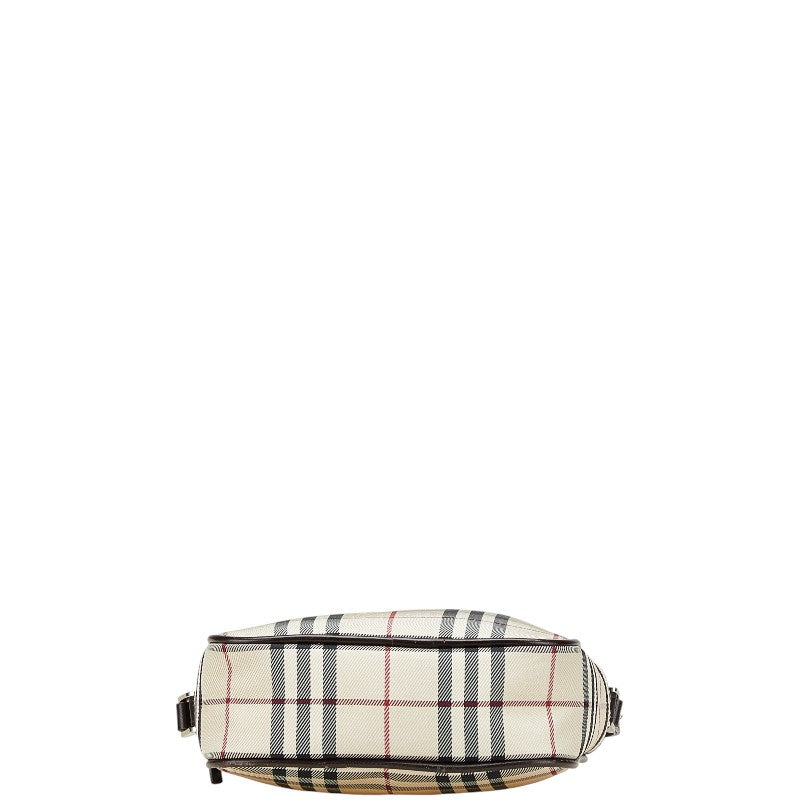 Burberry Nova Check Canvas Leather Shoulder Bag