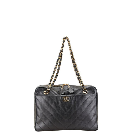 Chanel Coco V Stitch Lambskin Shoulder Bag