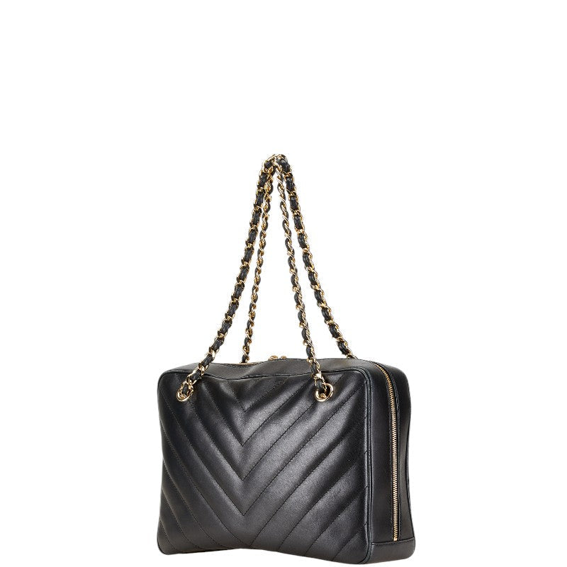 Chanel Coco V Stitch Lambskin Shoulder Bag