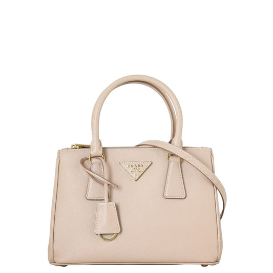 Prada Saffiano Lux Galleria Double Zip Tote Mini