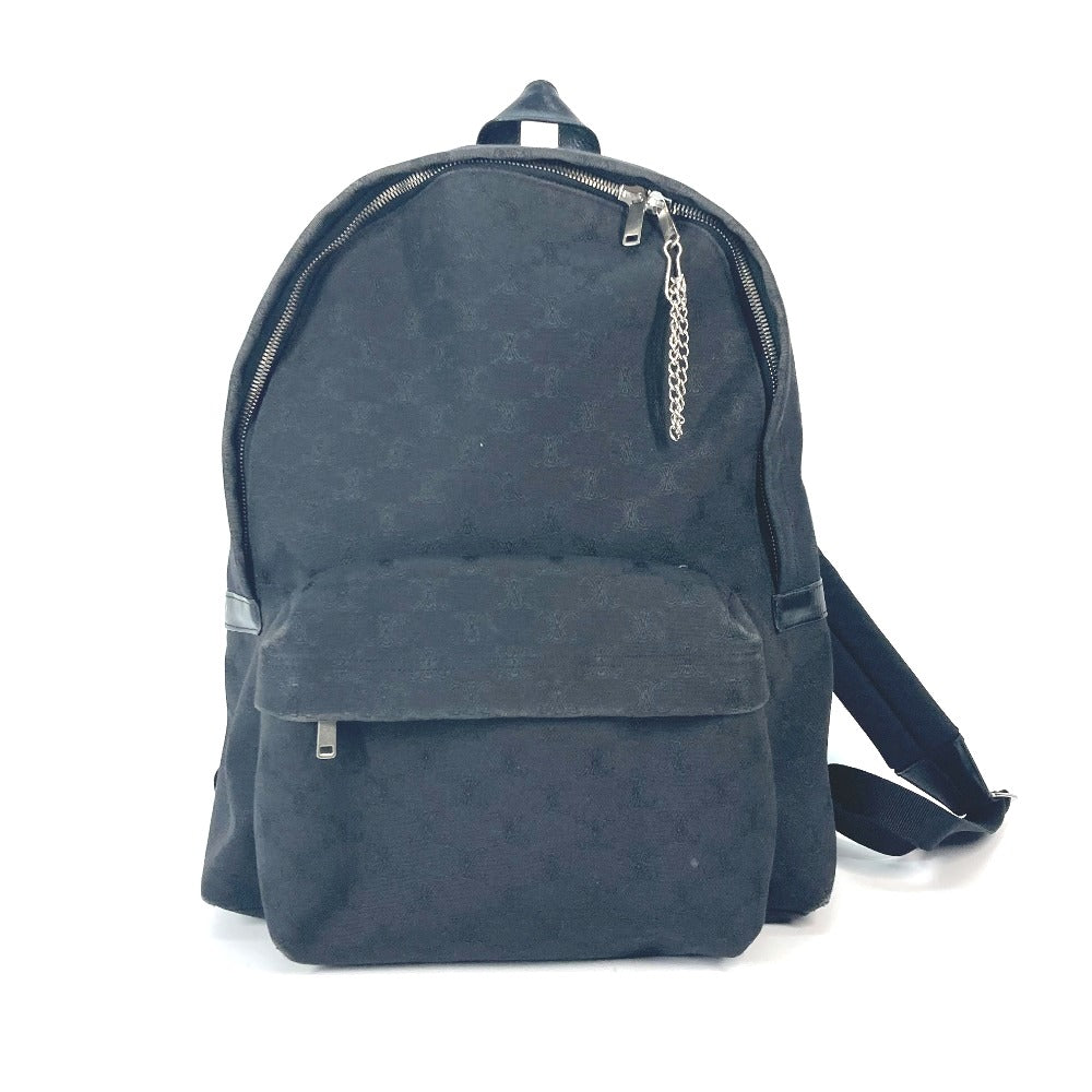 CELINE Backpack Canvas leather black triomphe logo mens