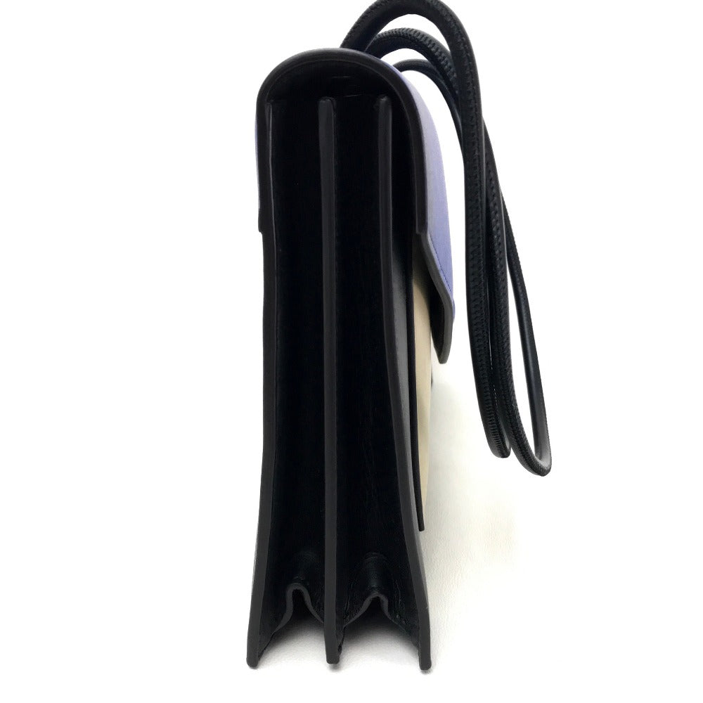 CELINE Clutch bag leather black Spring / Summer 2015 Tricolor Pocket Medium Clutch Women
