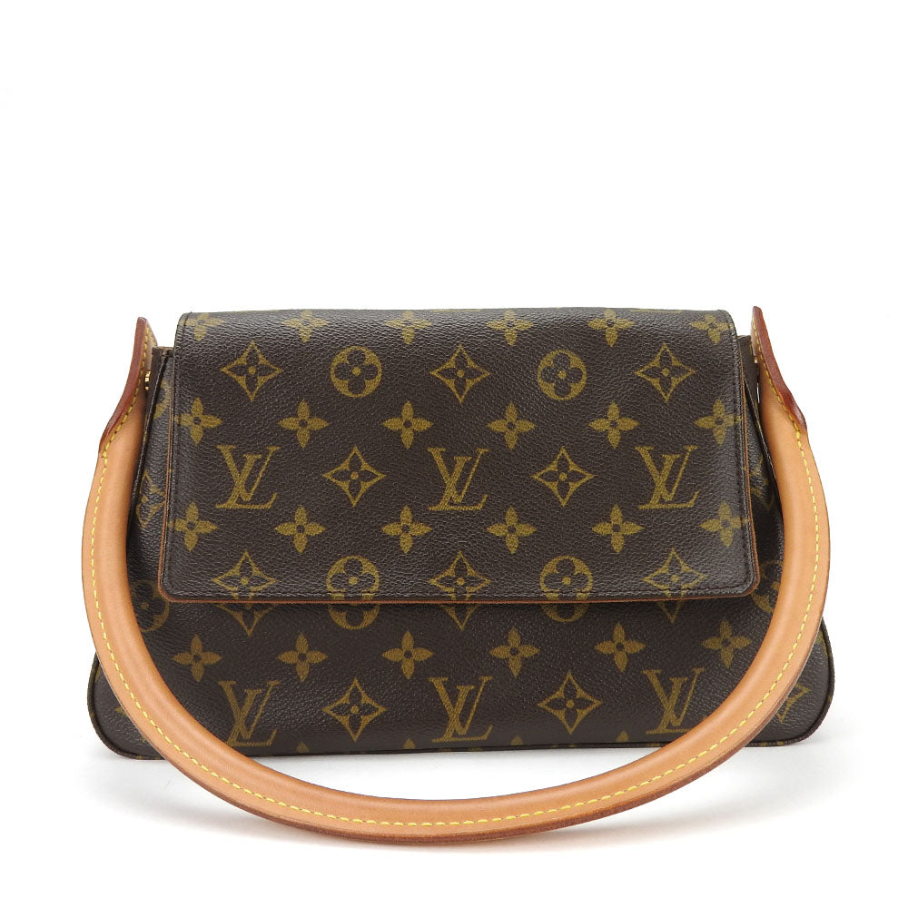 LOUIS VUITTON Shoulder Bag Monogram Brown Mini Looping