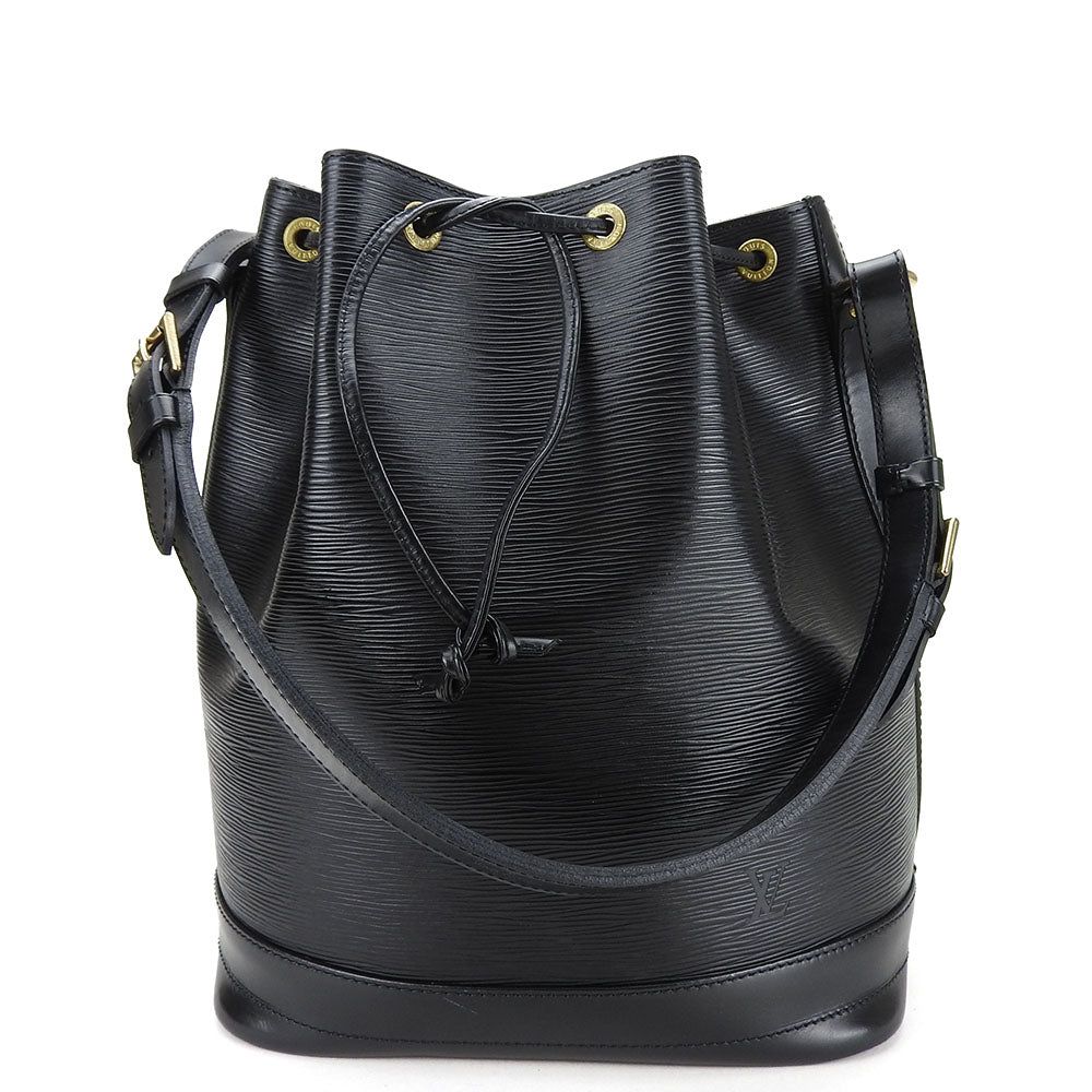 LOUIS VUITTON Shoulder Bag Epi Leather black Noe