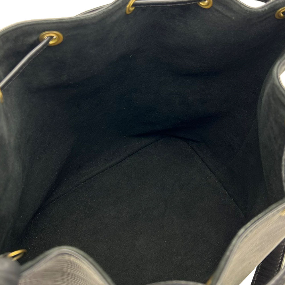LOUIS VUITTON Shoulder Bag Epi Leather black Noe