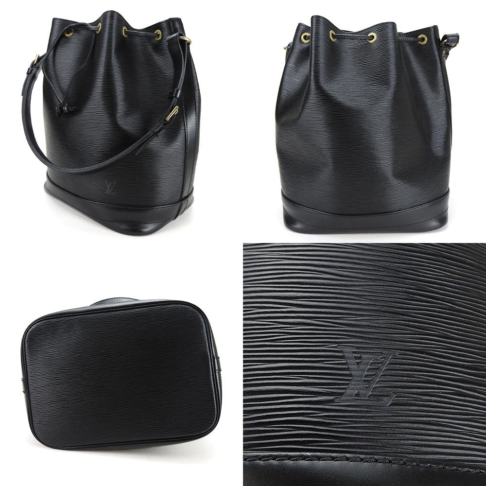LOUIS VUITTON Shoulder Bag Epi Leather black Noe