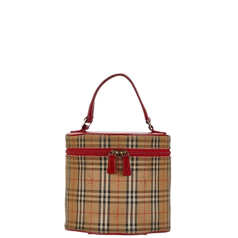 Burberry Nova Check Canvas Leather Vanity Bag