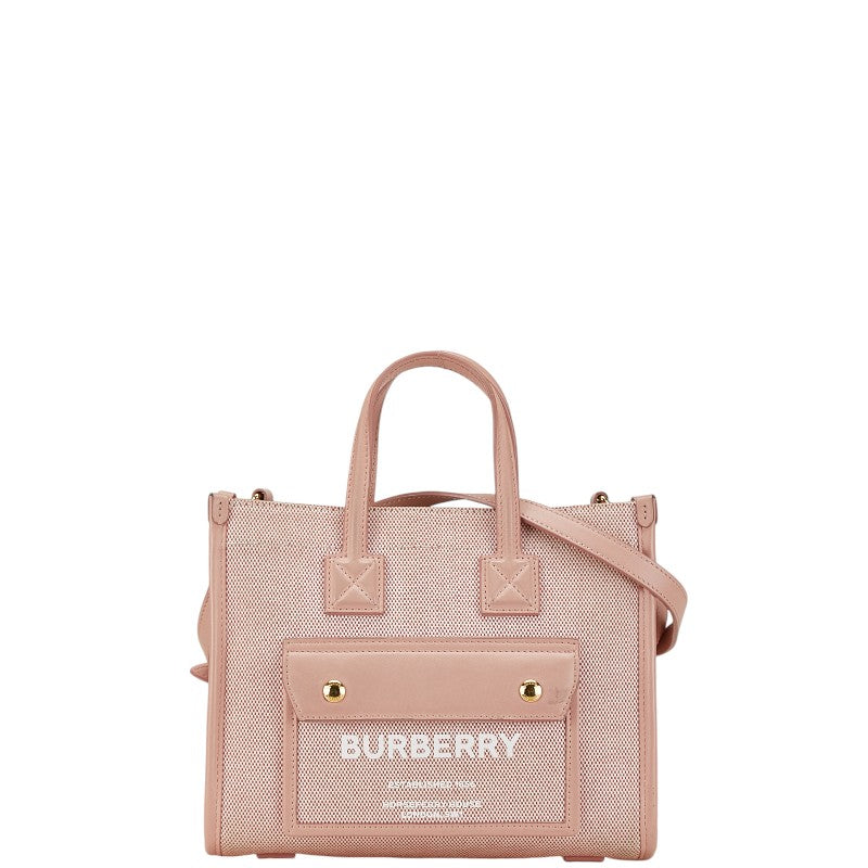 Burberry Logo Mini Canvas 2way Bag