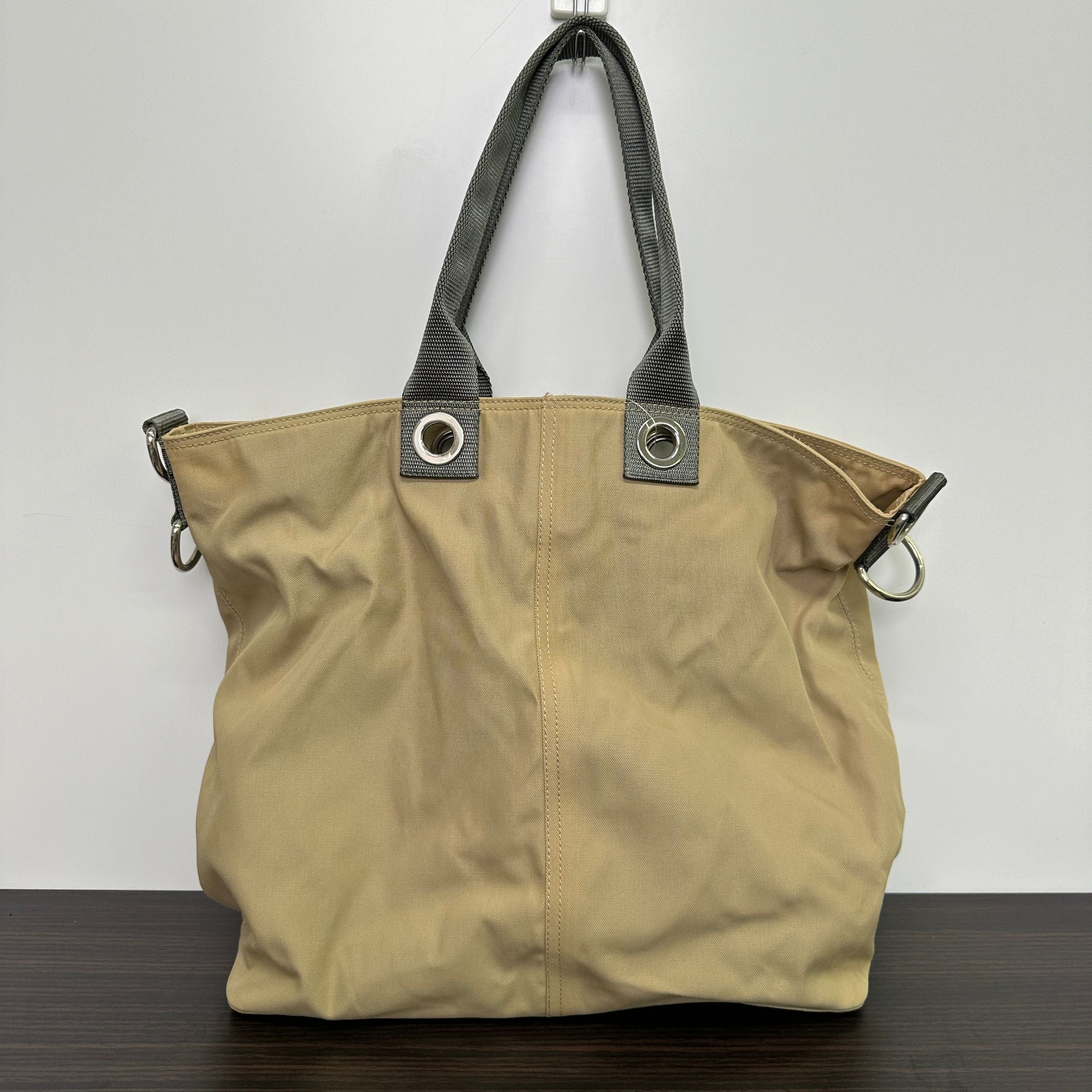 Tote PRADA Shopper Canvas 2weg Beige Auth LB125013