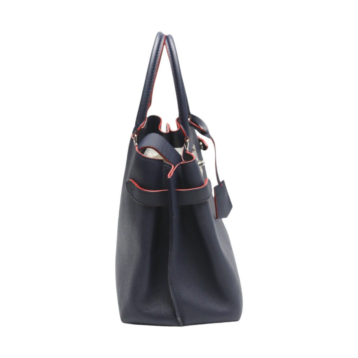 LOUIS VUITTON Handbag Calfskin Navy x red bag Rock Me Day Marine Rouge Women