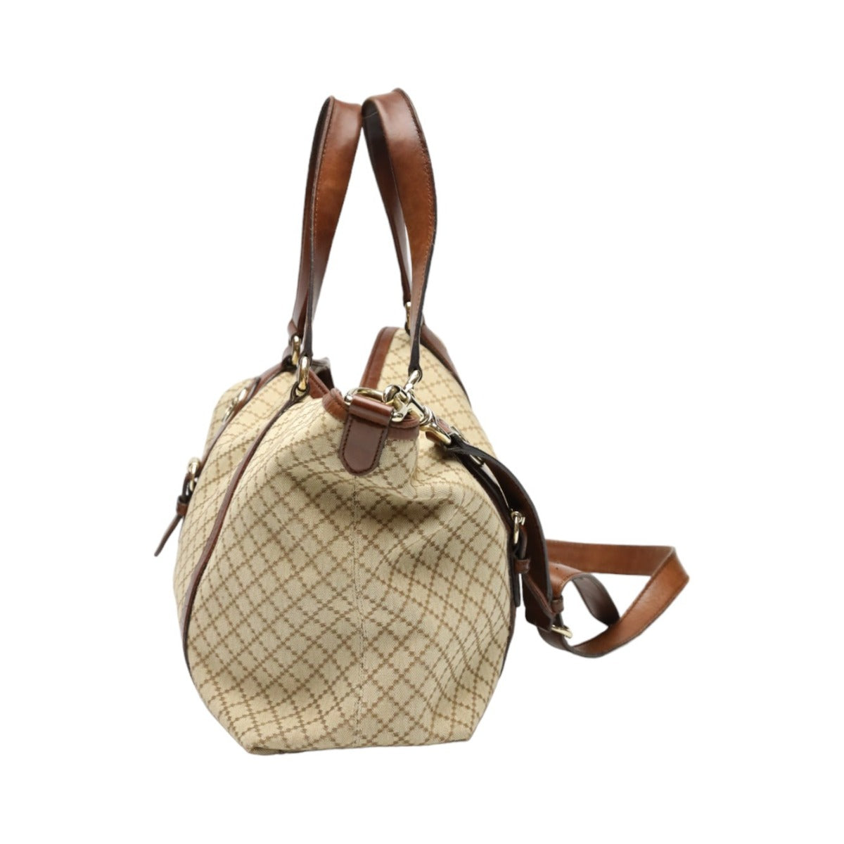 GUCCI Tote Bag 282346 canvas Antique brown 2WAYShoulder Bag Diamante Women