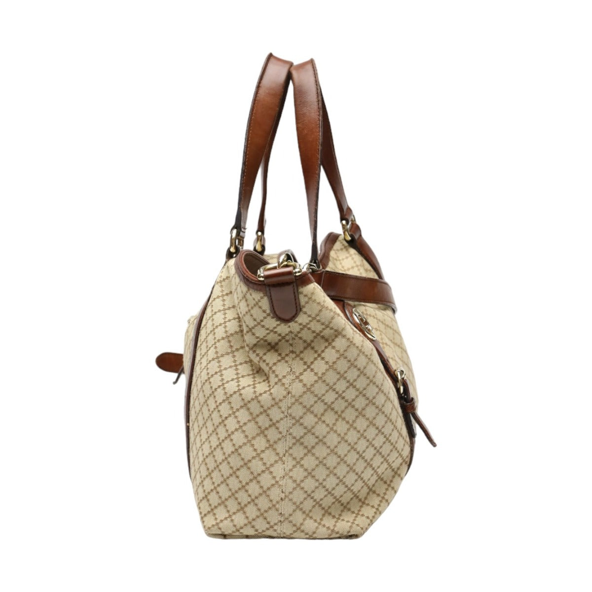 GUCCI Tote Bag 282346 canvas Antique brown 2WAYShoulder Bag Diamante Women