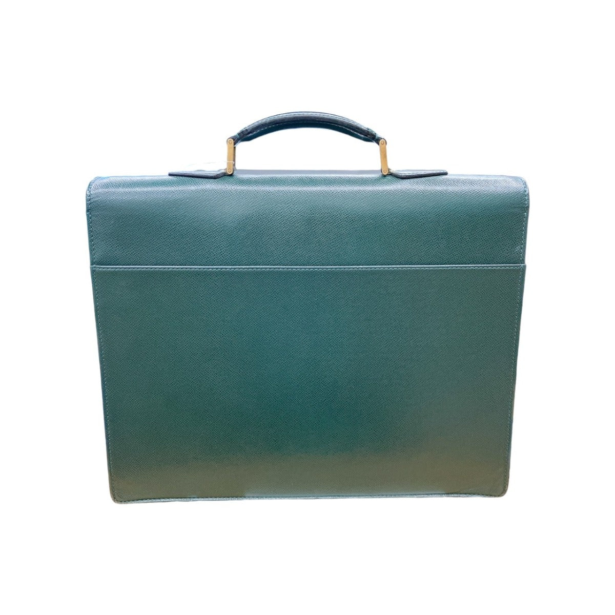 LOUIS VUITTON Business bag leather green Documents bag Epithea Taiga Moskova mens