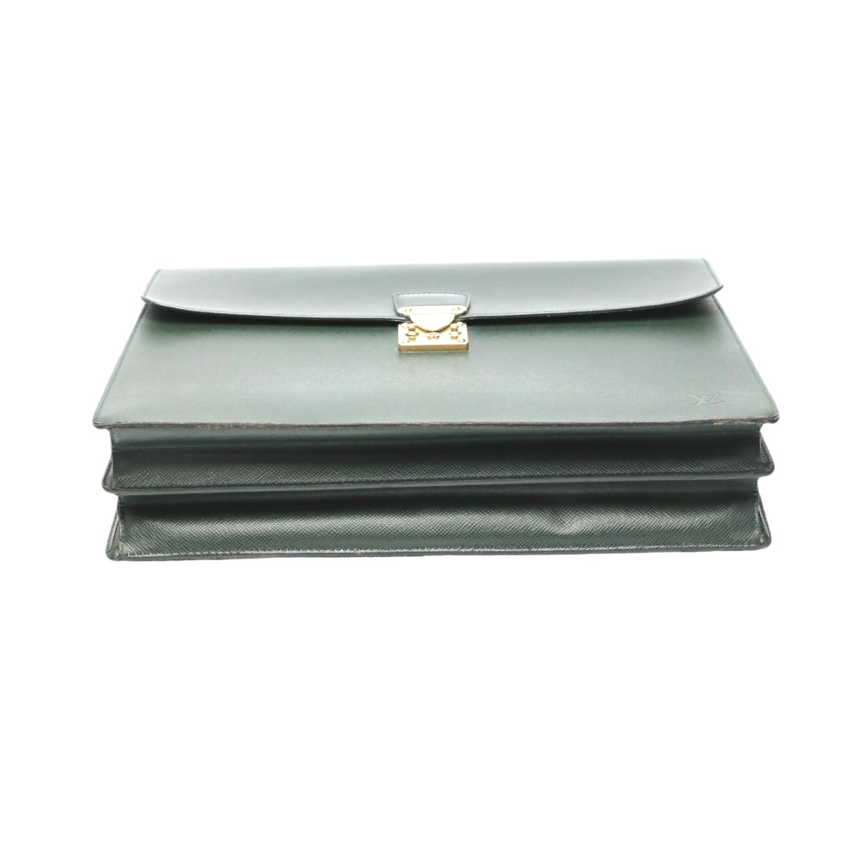 LOUIS VUITTON Business bag M30034 leather green Documents bag Epithea Taiga Moskova mens