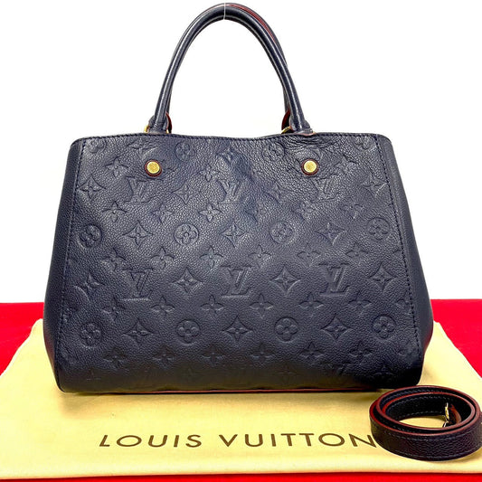 LOUIS VUITTON Shoulder Bag Monogram Ann Platt Navy Monogram Ann Platt Montaigne MM Women(Unisex)
